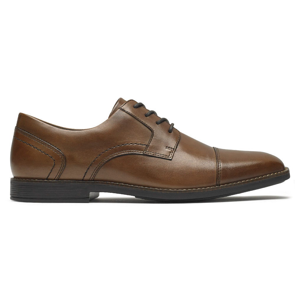 Oxfords Rockport Homem Marrom - Slayter Cap Toe Blucher - 09418ZFPB